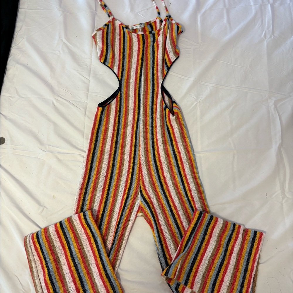 Colorful Striped Jumpsuit